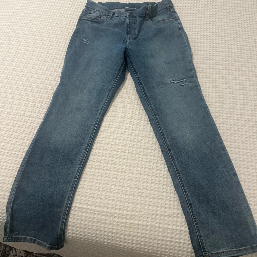 Denim and Co stretch straight leg jeans